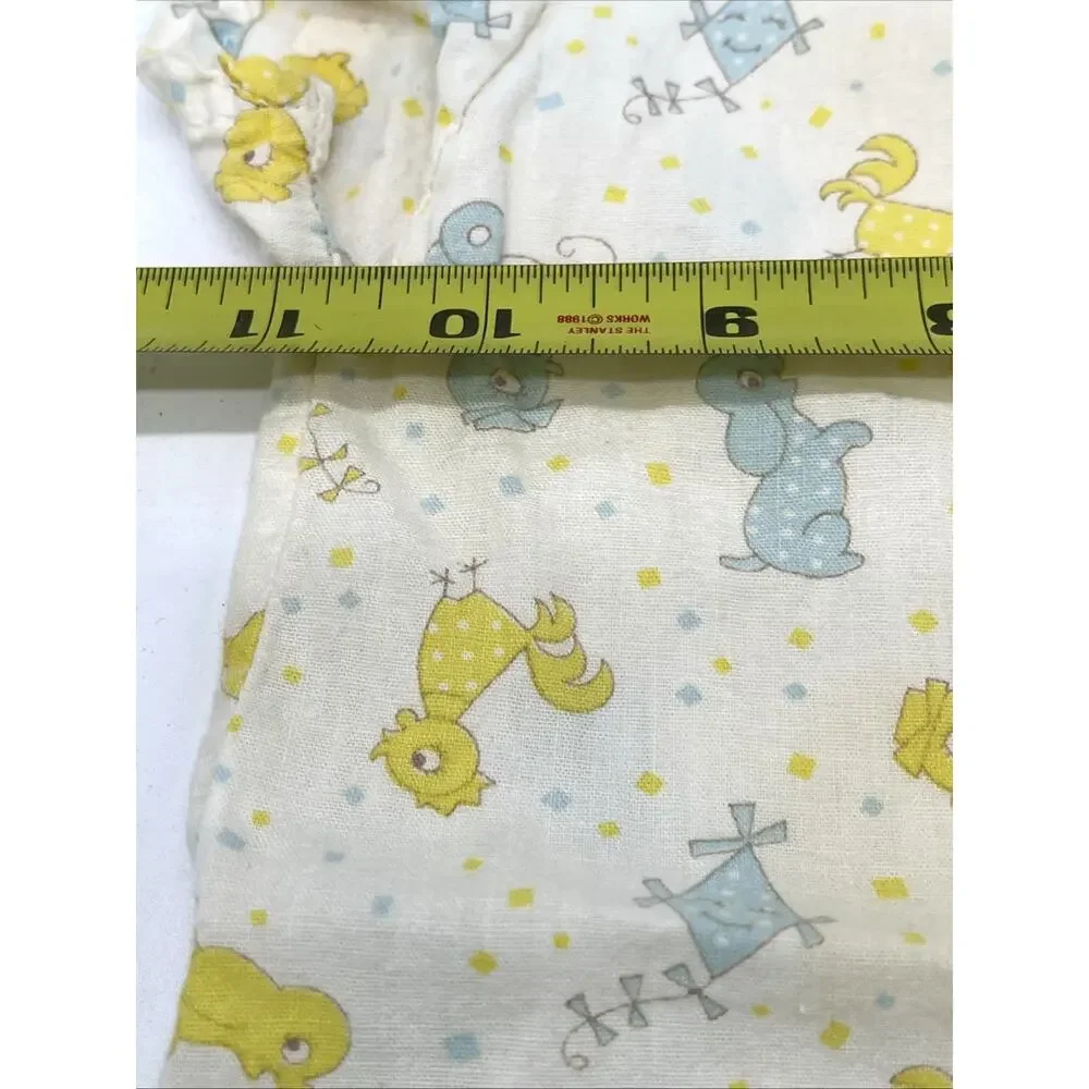 Vintage 1950s/60s Toddler Romper – Yellow & Blue Unisex One‑Piece 12–18 Months
